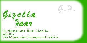 gizella haar business card